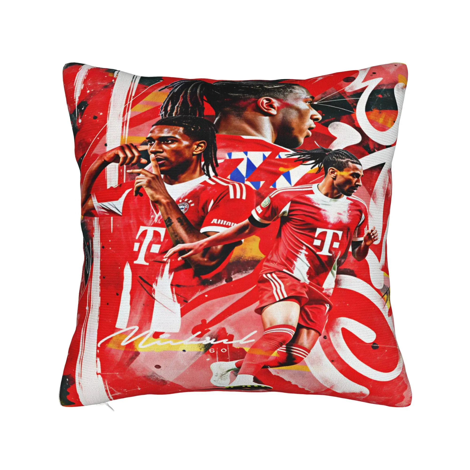 Red Leftfoot Wizard Michael Olise  Pillowcases  Kawaii Pillow Case For Couch Sofa Bedroom Custom Pillow Cover