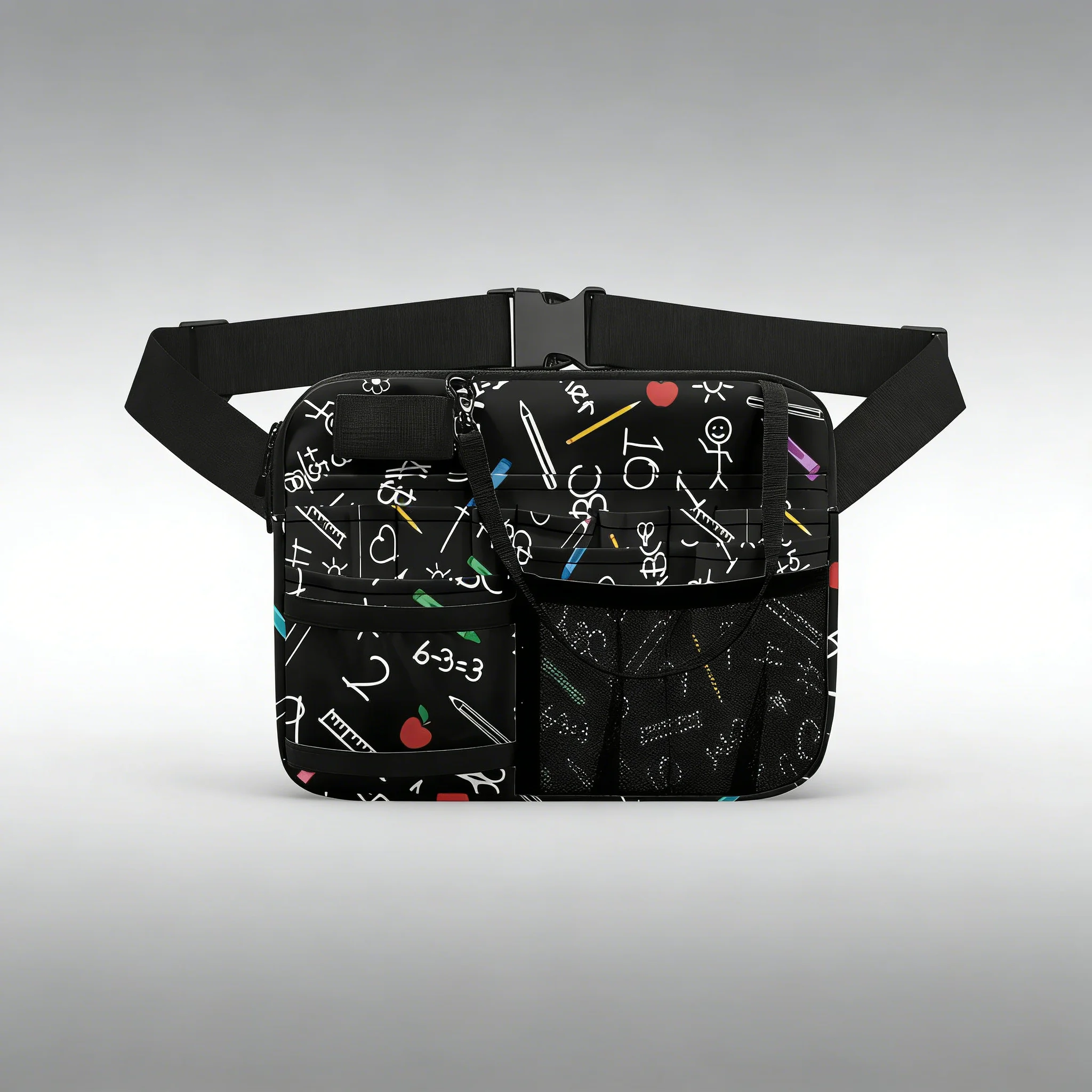 teacher-classroom-utility-waist-bag-with-multi-pockets-cute-school-print-adjustable-fanny-pack-for-teachersnurses-educators