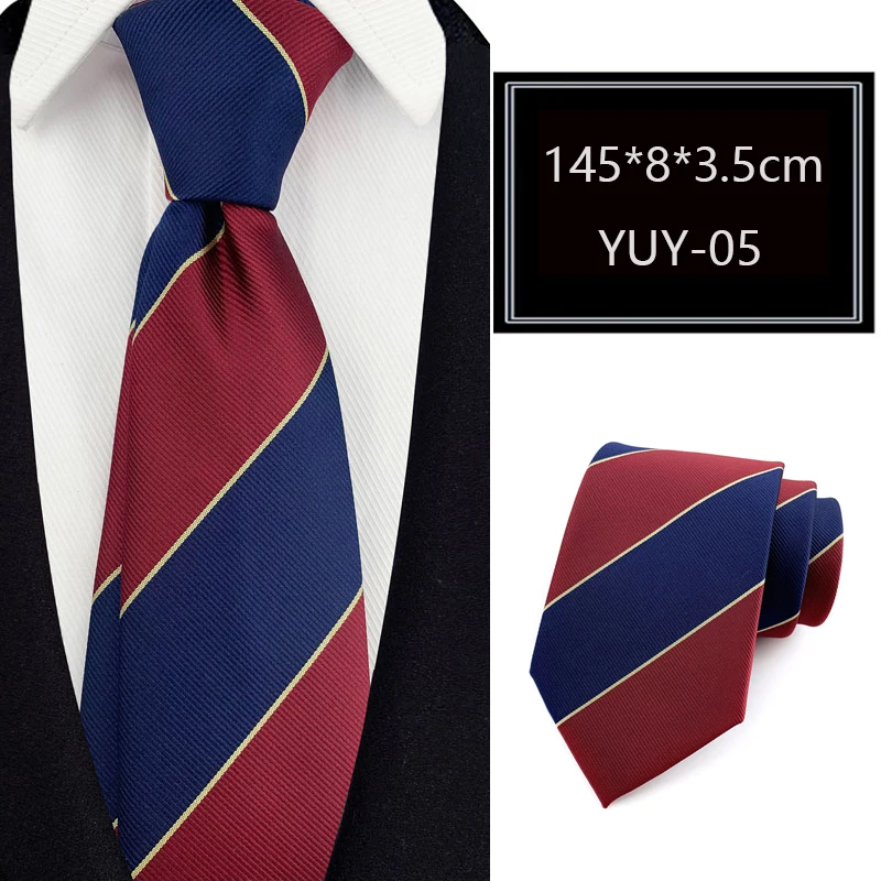 Модный мужской галстук 8 см в полоску, полосатый галстук для мужчин, жених, жаккардовый тканый галстук для деловой свадьбы, вечеринки