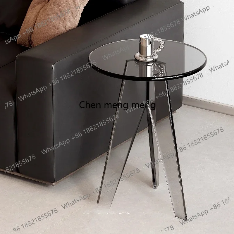 

R Acrylic side table, modern simple sofa side table, Nordic small apartment, living room corner table