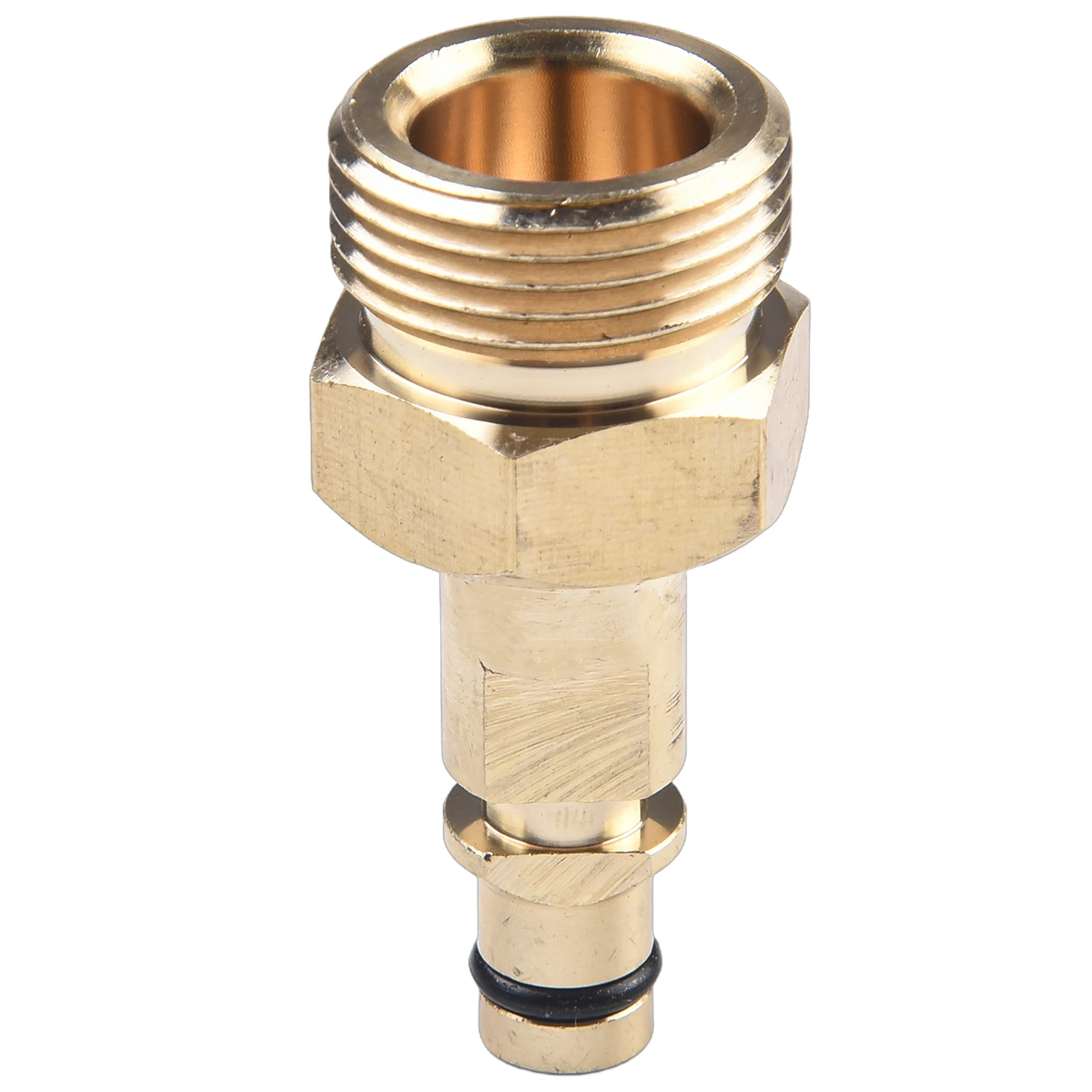 Pressure Washer Adapter Made of Solid Brass with M22 Inlet and Quick Coupling Outlet for Stable Hydraulic Transfer