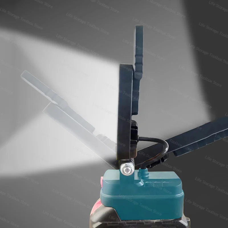 Lampu Led untuk Baterai Makita M18 Lampu Sorot Portabel Tanpa Kabel untuk Pekerjaan Luar Ruangan Memancing Lampu Alat Darurat Genggam Tanpa Baterai