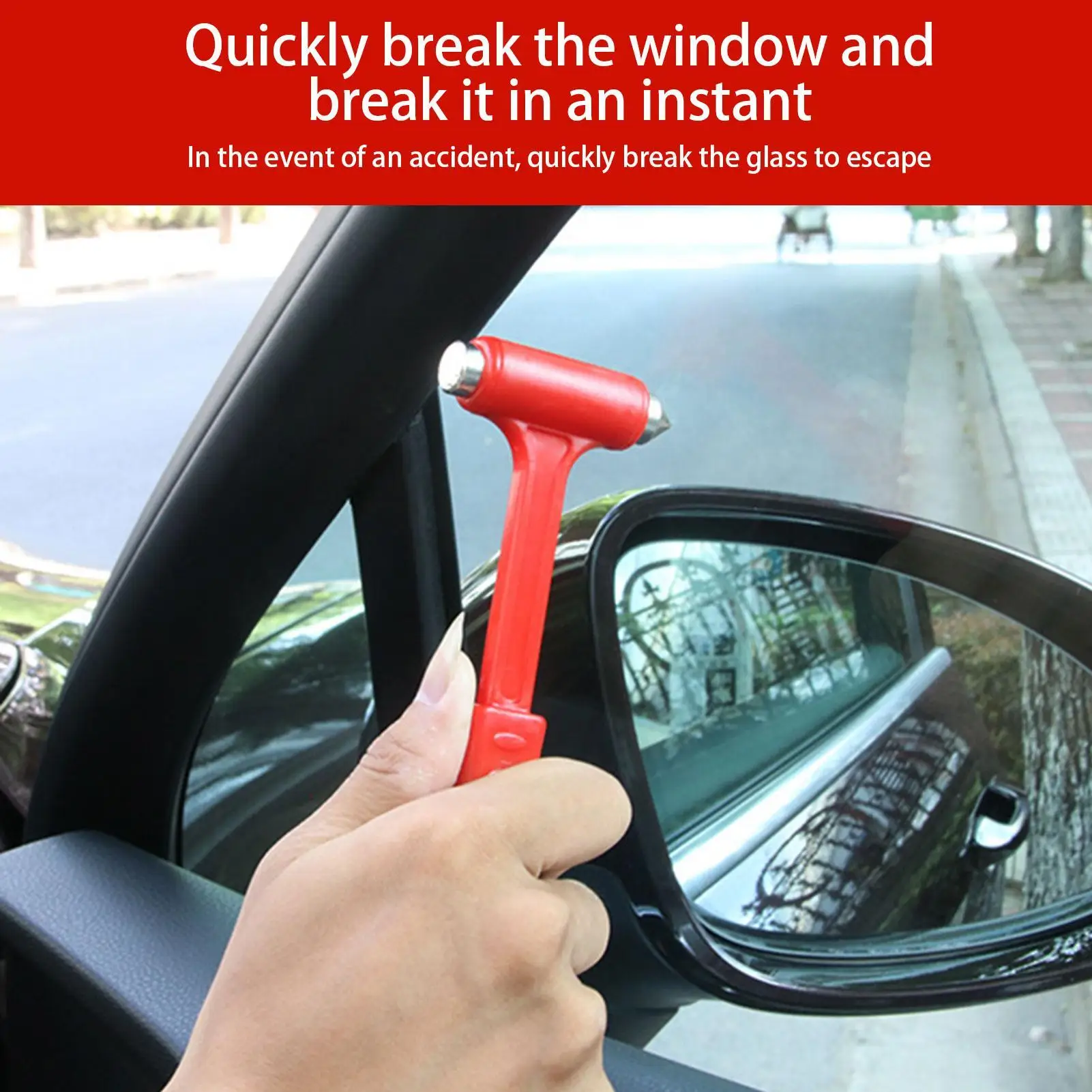 Car Safety Hammer Car Window Glass Breaker Belt Cutter Tool Car Emergency Safety Escape Hammer Glass Windshield Breaker