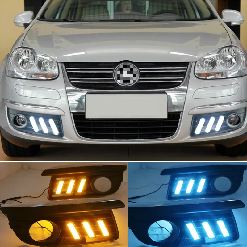 2x Car-specific for VW Jetta MK5 Sagitar 2006 2007 2008 2009 2010 LED DRL daytime running lights Fog Lamp Cover Frame