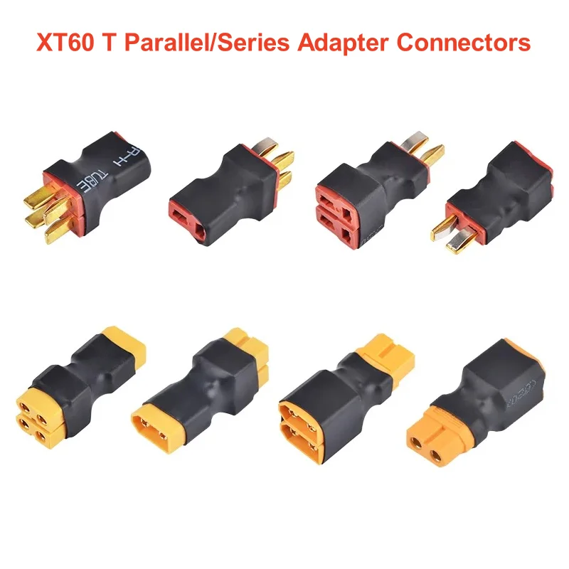 

1pcs XT60 T Parallel/Series Adapter Connectors 1 Female to 2 Male / 1 Male to 2 Female Plug For RC Lipo Battery ESC Adapter