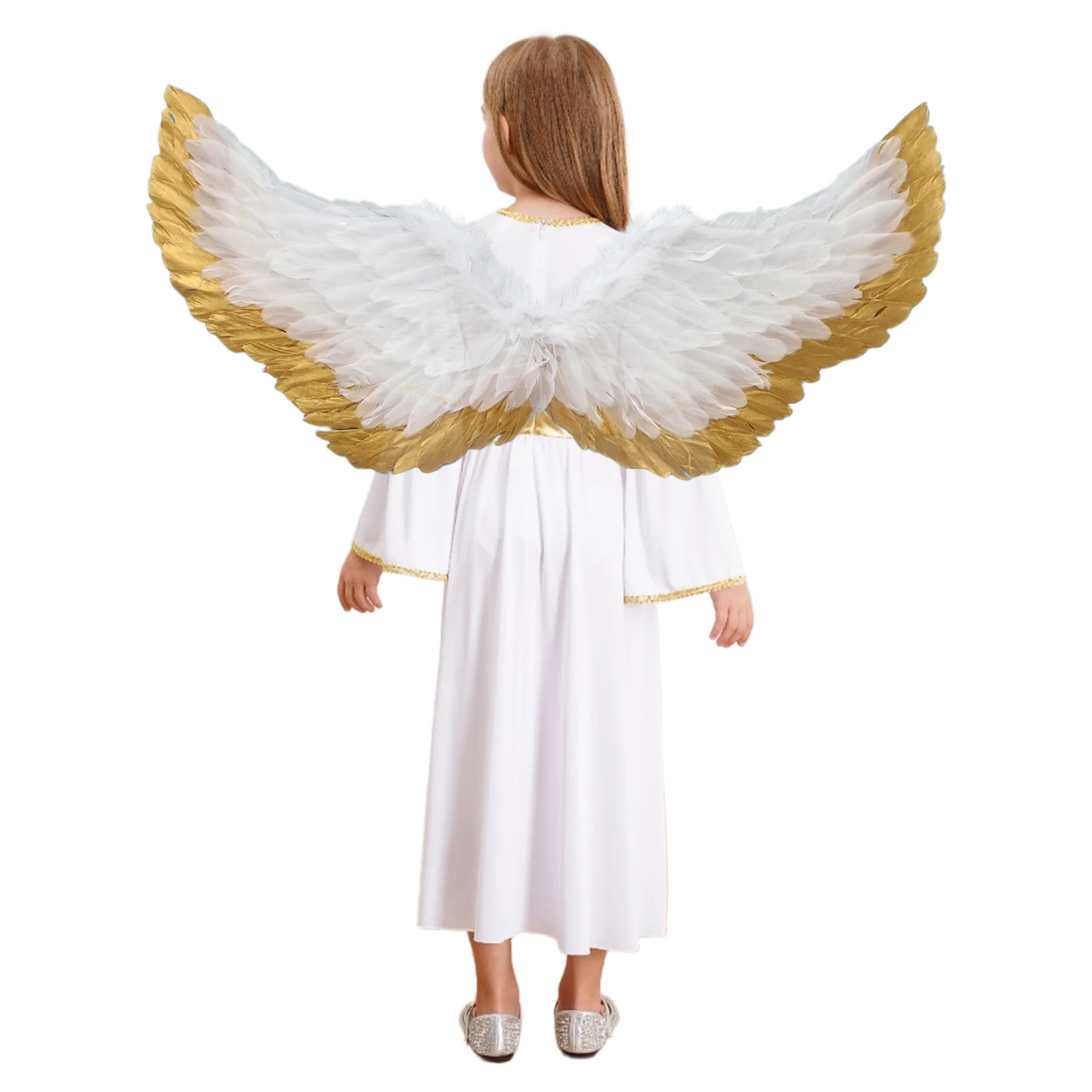 1Pc Angel Wings for Women Adults Girls Contrast Color Fairy Wings Cosplay Costume for Halloween Christmas Party Outfit Accessory