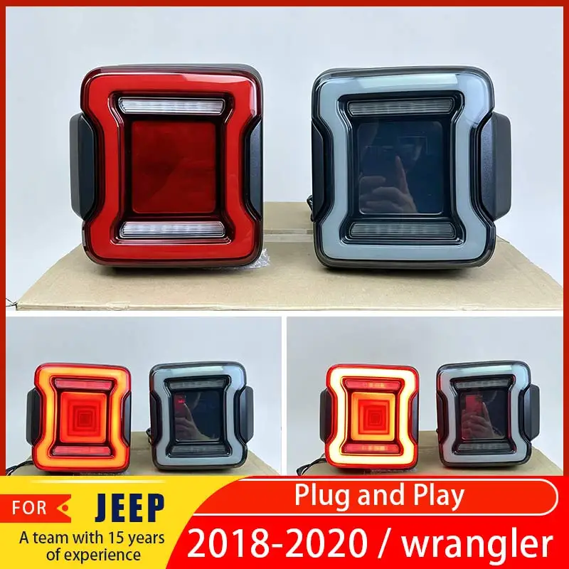 Suitable for Jeep Wrangler JL 2018-2020 LED taillights, fog lights, daytime running lights, car taillight assembly