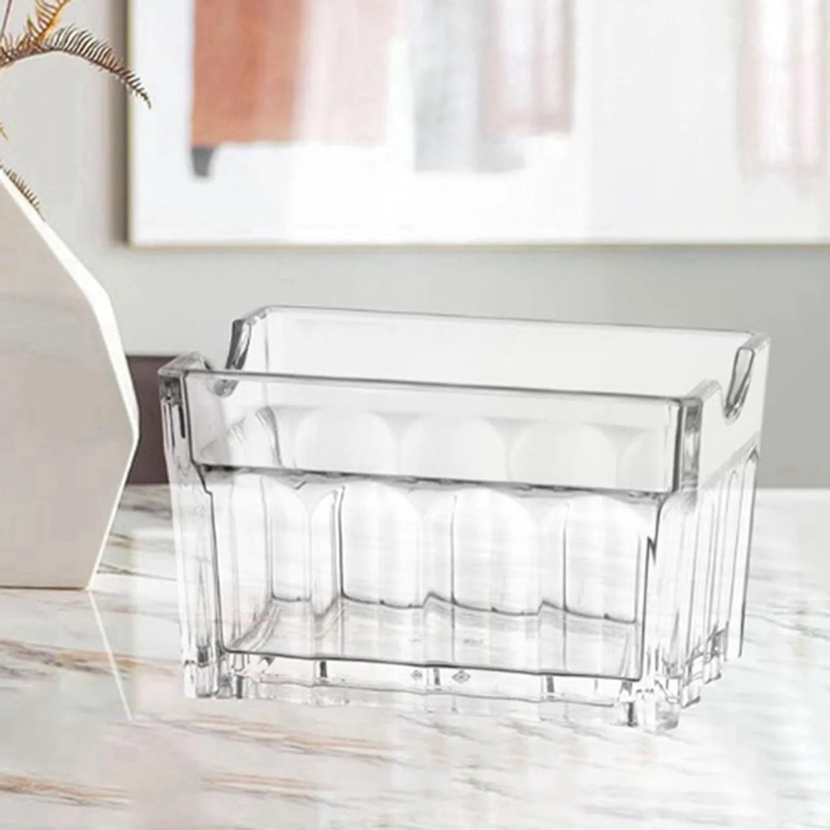 BAAJ-24Pcs Acrylic Sugar Packet Holder Sugar Bag Storage Container Dish Display Sachets Tissue Bowl