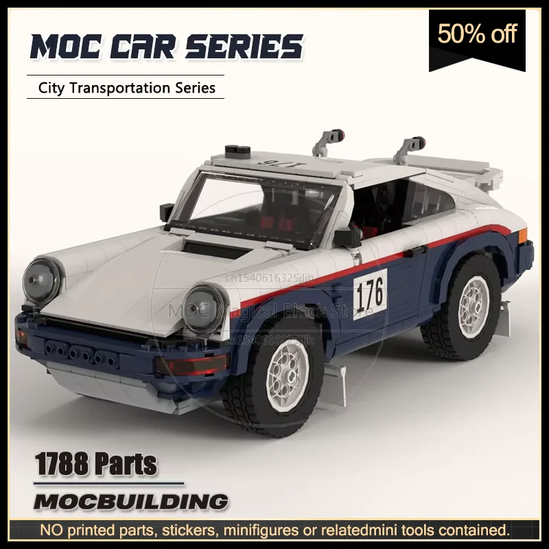 

Знаменитая модификация, стильная модель автомобиля MOC, строительные кирпичи, дисплей, сделай сам, модель города, скорость, строительная сборка, игрушки, подарки, подарок