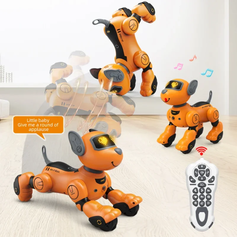 RC Toy 2.4G Remote Control Intelligent Robot Dog Training Teasing Walking Touch Interaction Etc Stunts Electronic Pets for Gifts