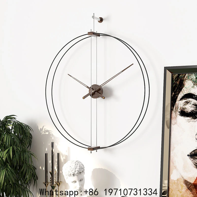 

Nordic Spanish Wall Clock Modern Living Room Large Wall Clocks Bedroom Silent Movement Clock Luxury Decorative Quartz Clocks