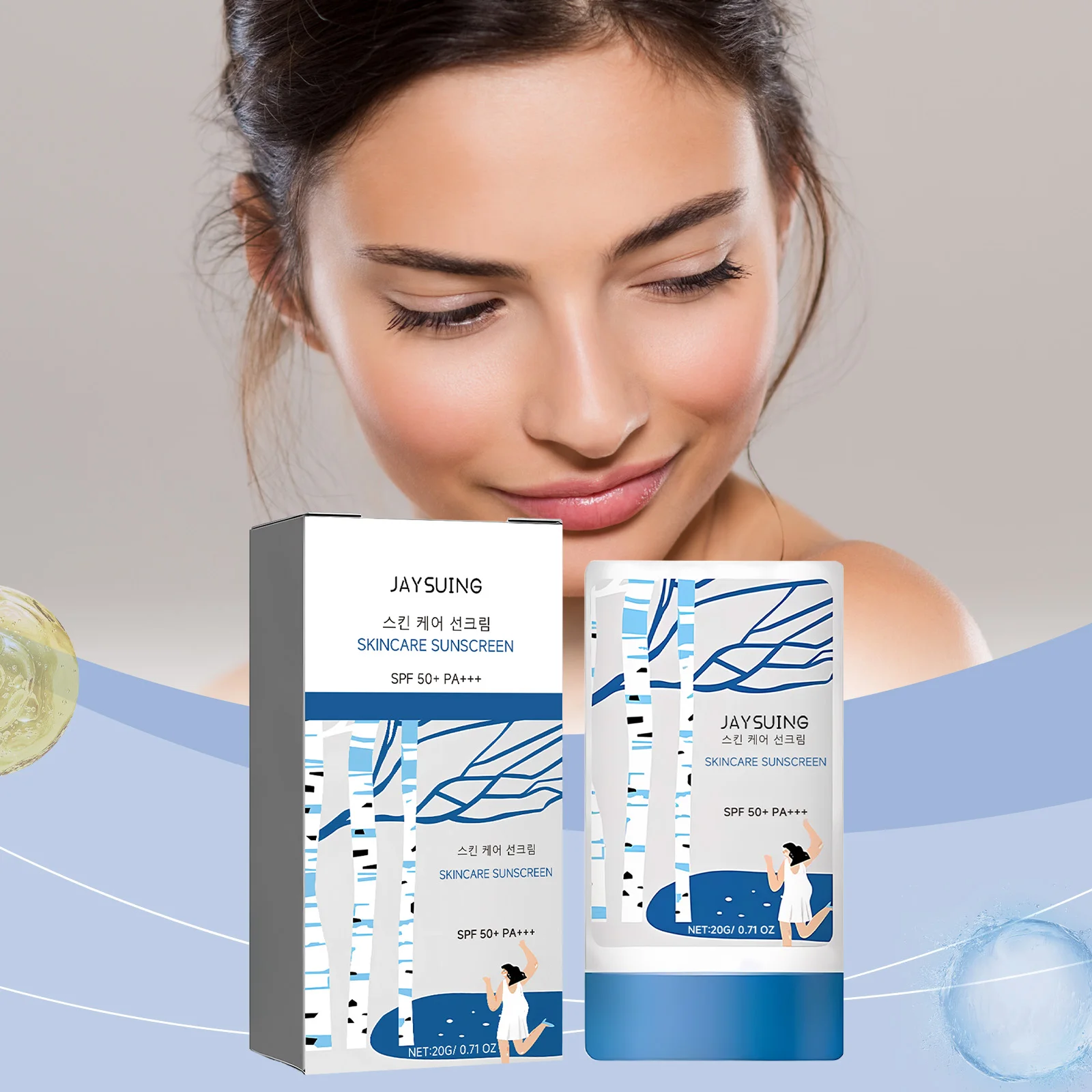 UV Sunscreen Stick Spf50 Lasting Waterproof Moisturize Layer Oil Control Repair Sunburn Antioxidant Skin Sun Protection Cream