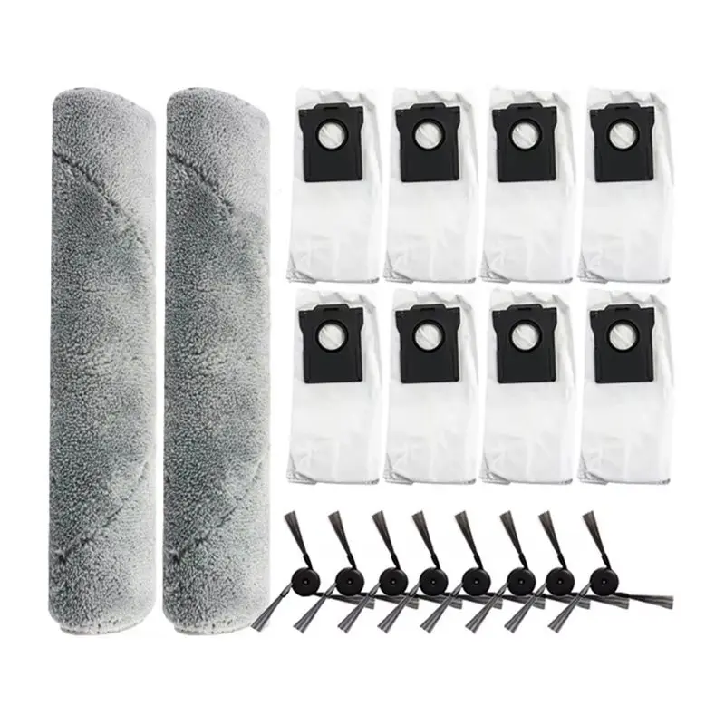 

Комплект запасных частей A13I (18 шт.) для Dreame Mova Z5/Z5 Pro/Z50 Ultra: трековые салфетки для швабры, боковые щетки, мешки для сбора пыли