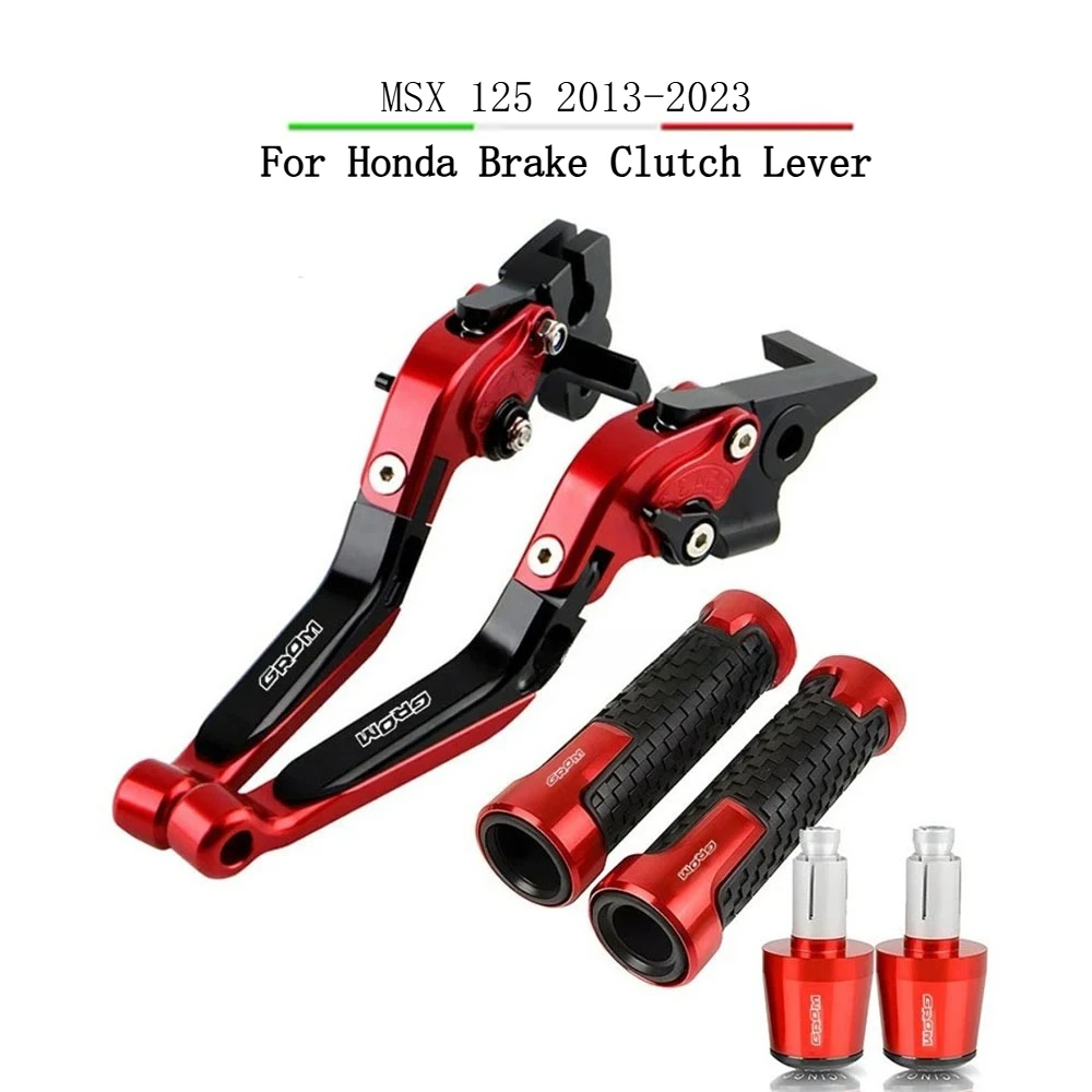 

Для MSX125 GROM MSX 125 2013-2023 мотоциклетные выдвижные рычаги тормозной муфты, ручки для руля, концы, аксессуары для слайдеров
