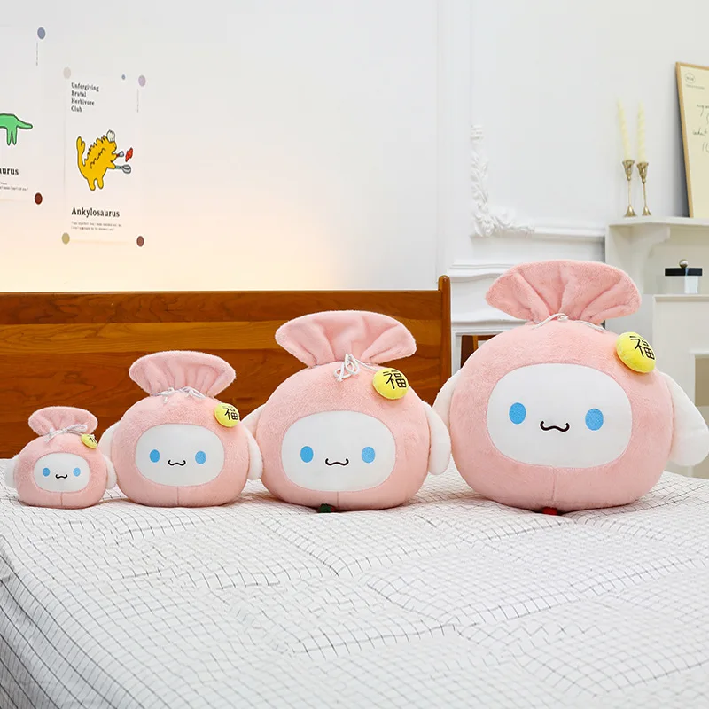 48cm sanrio kawaii pelúcia cinnamoroll boneca de pelúcia anime bonito dos desenhos animados filhote de cachorro peludo travesseiro crianças aniversário presente natal almofada escritório