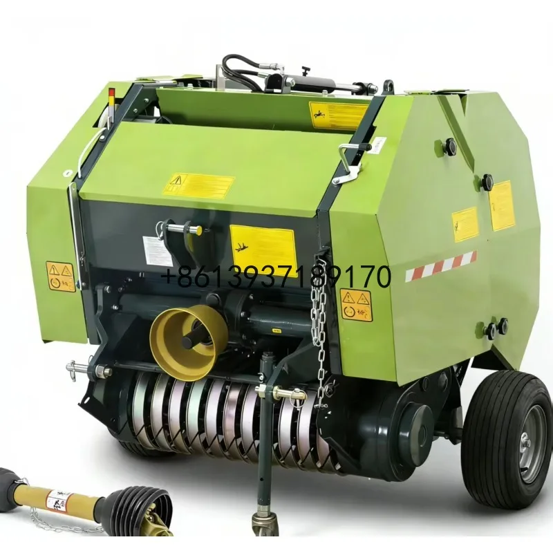 Factory Direct Sale Mini Round Baler Silage Baling Machine with Automatic Wrapper Low Price Farm Equipment