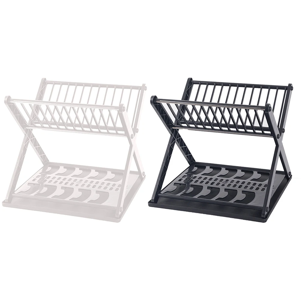 رف أطباق مزدوج الطبقات من الفولاذ المقاوم للصدأ، رف تخزين أدوات المائدة، رف تجفيف أدوات المائدة للمطبخ المنزلي #2