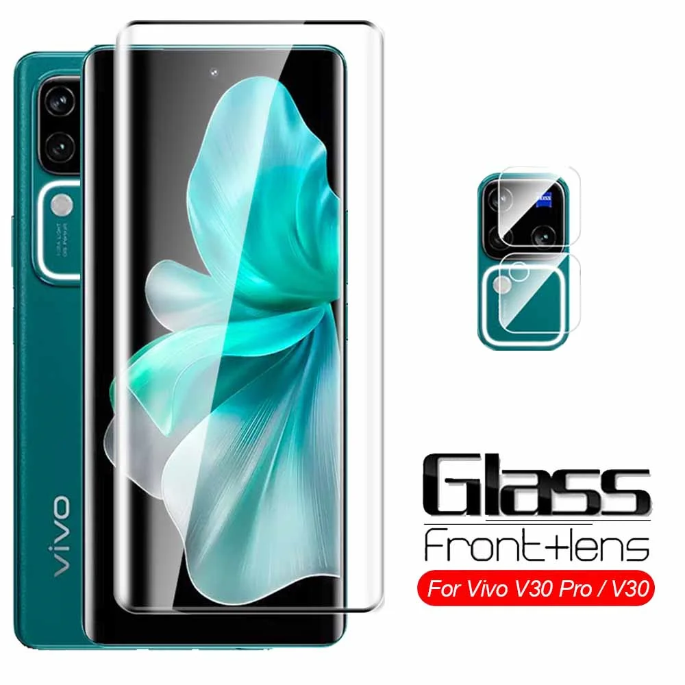 Защитное стекло 2 в 1 VivoV30 Pro, закаленное стекло для Vivo V30 Pro V 30 30V Pro V30Pro 5G, защитное стекло, изогнутая пленка 9D, 6,78 дюйма