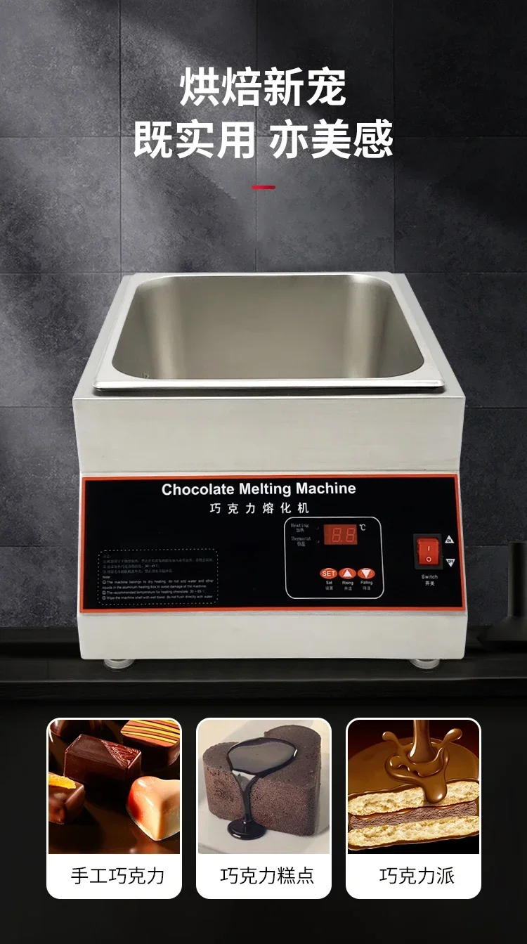 New Digital Display Air Heating Chocolate Melting Machine One Grid Chocolate Warmer Melter Furnace Melt Cheese Warm Milk