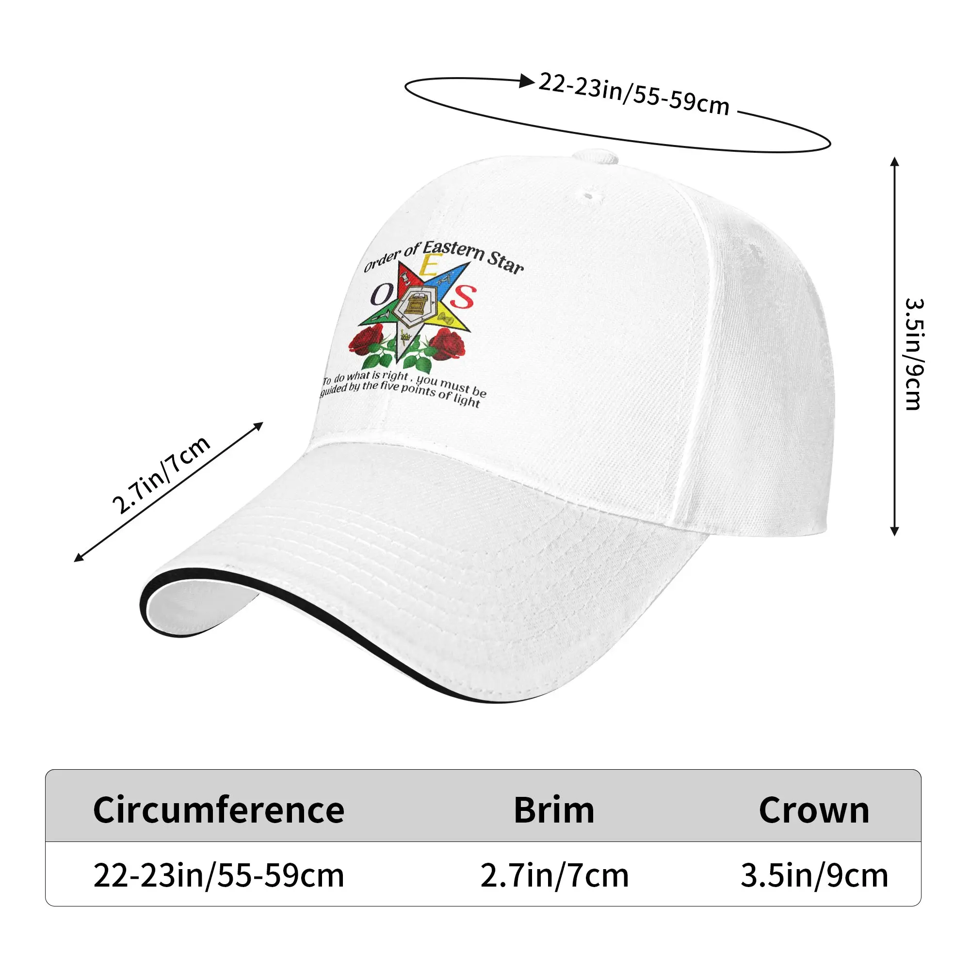 OES Order Of The Eastern Star Casual Baseball Cap Summer  Trucker Hat Outdoor Gym Hip Hop Hats Women Men Classic Baseball Caps