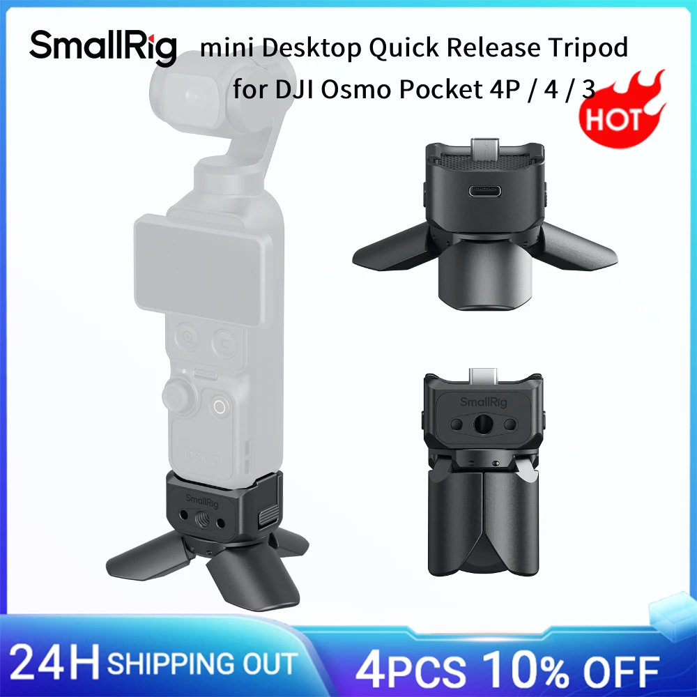 SmallRig mini desktop snelkoppelingsstatief met USB-C voor DJI Osmo Pocket 4P / 4 / 3, beschikt over een compatibele USB-C-poort - 6361