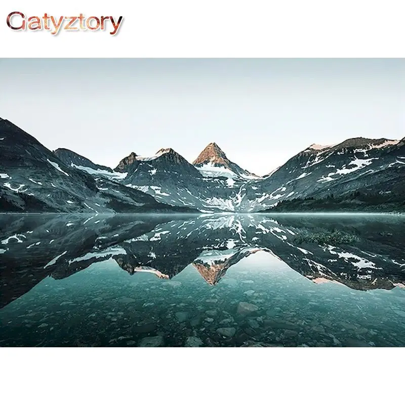 

GATYZTORY Painting By Numbers Landscape 60x75cm DIY Frameless Wall Pictures For Living Room Home Decor Wall Art Digital Painting