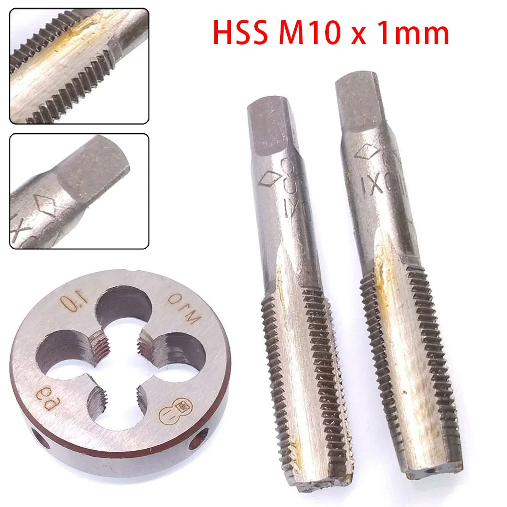 100% Brand New Tap & Die HSS M10 X 1mm Taper 59mm Die Hand Taps High Speed Steel M10 X 1mm Metric Thread Plug Tap