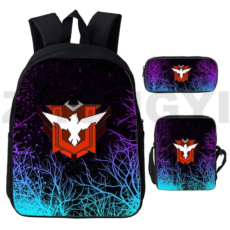 3D Printed Free Fire Garena Game Backpacks Students Anime Bookbag 3 Pcs/Set Top Quality Mens Travel Shoulder Bag Pencil Case