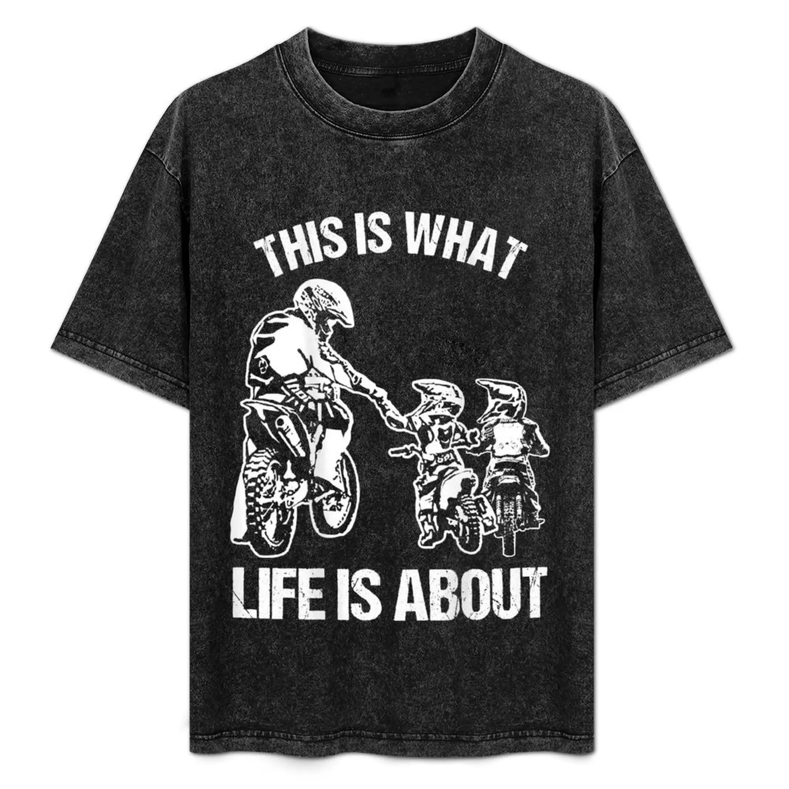 

Dirt Bike Dad Motocross Motorcycle FMX Biker T-Shirt Comfortable Basic Crew Neck Tee