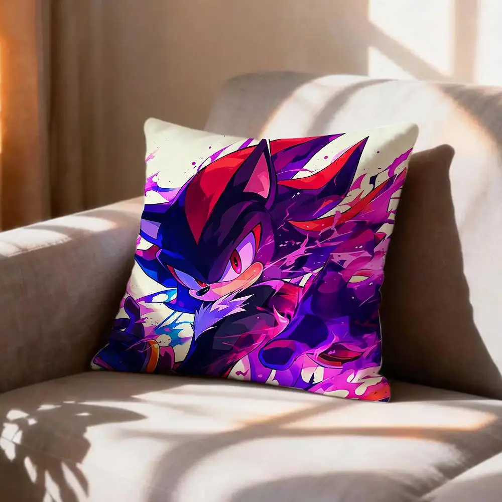 COOL S-Shadows S-Sonics Hedgehog   Pillow Case Pattern Printed Pillowcase For Living Room Sofa Cushion Cover - view 6
