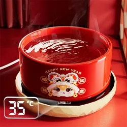 Cat Waterer Heating Pet Waterer Dispenser Ceramic Dog Bowl Winter Warm Cat Bowl Constant Temperature Pet Bowl Heater Pet Drinker