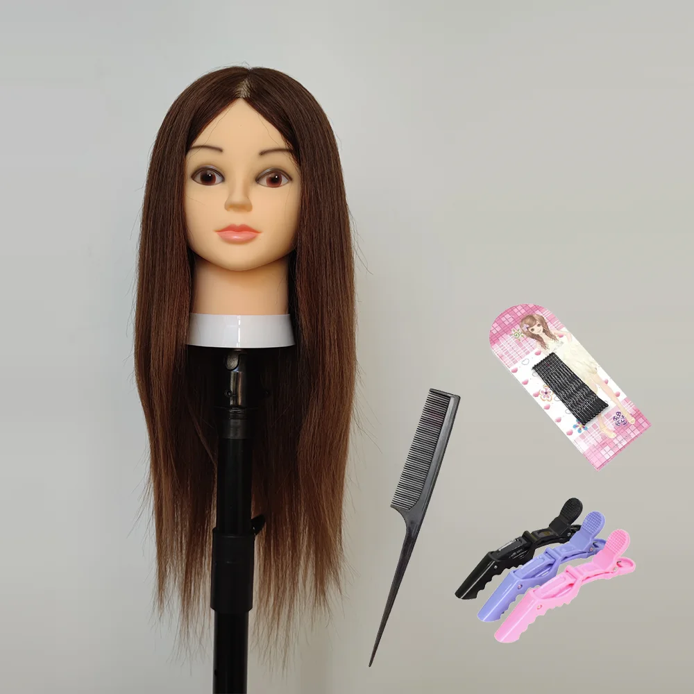 95% menschliches Haar 20 Zoll Mannequin köpfe mit für das Haar training Styling Solon Friseur Dummy Puppen köpfe für Übungs frisuren