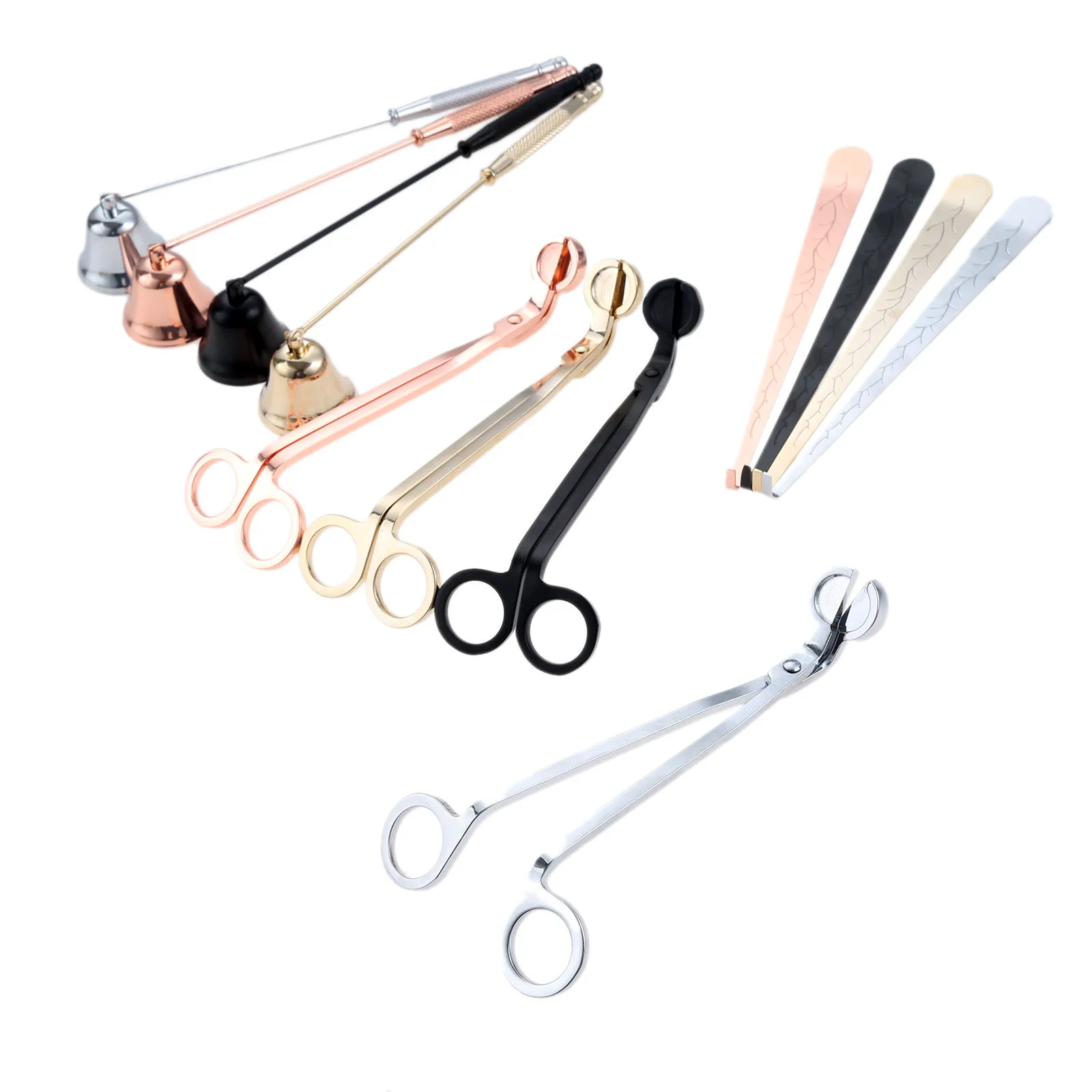 1pc vela acessório vela snuffer pavio trimmer dipper bandeja de armazenamento placa extinguir tesoura cortador ferramentas festa em casa decorativa