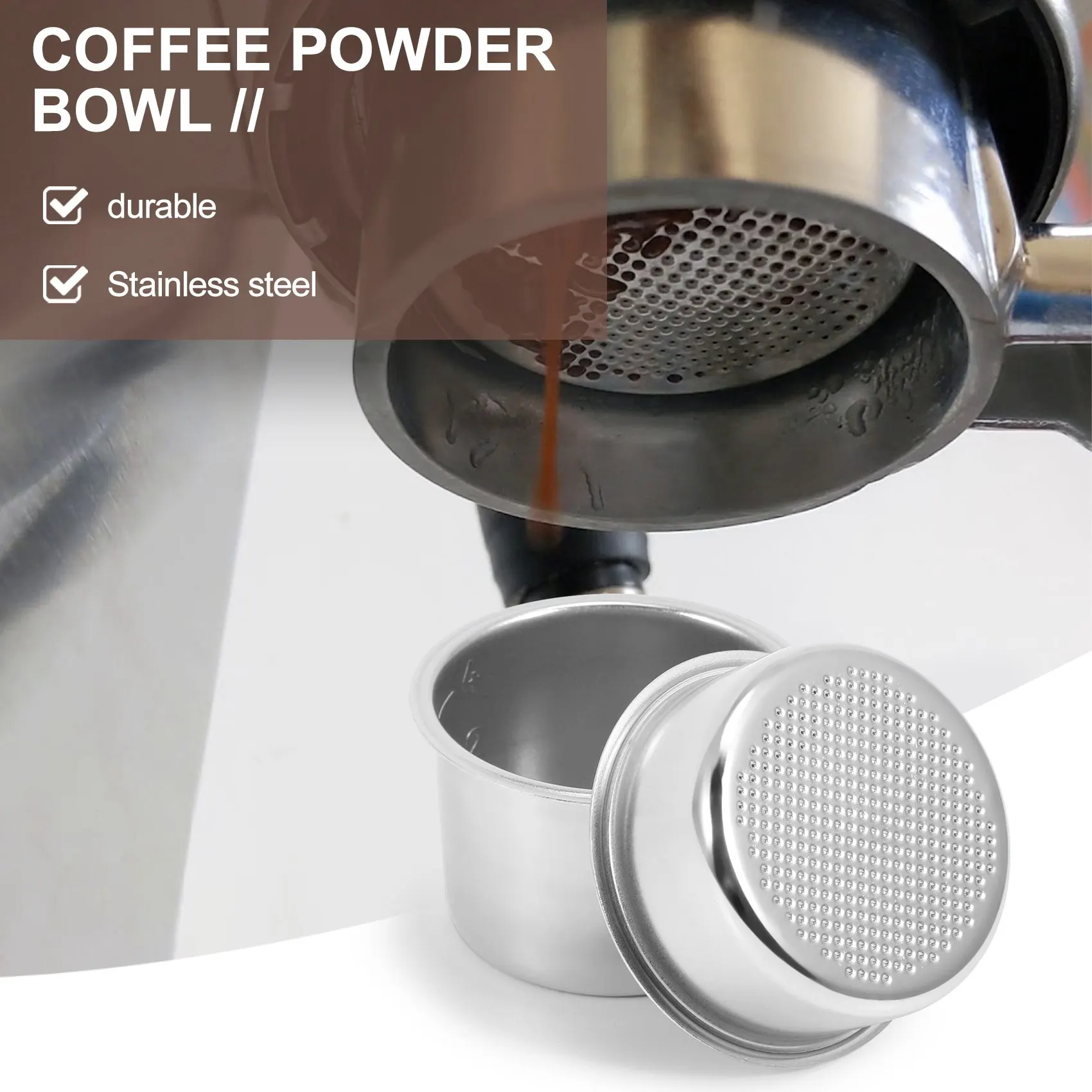 A67P-51Mm 2/4 Cups Filter Replacement Filter Basket For Coffee Bottomless Portafilter For Delonghi Espresso Machine Parts