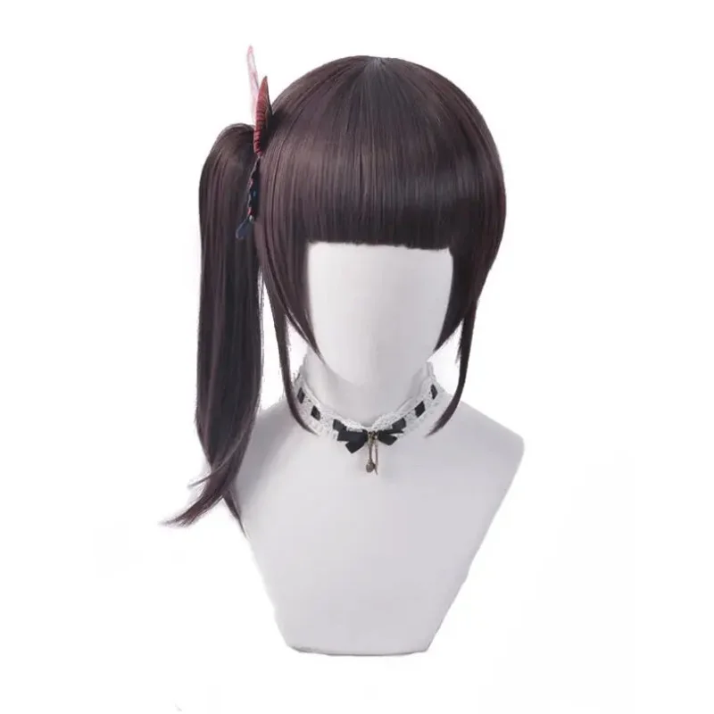 Anime Demon Slayer Kimetsu no Yaiba Tsuyuri Kanawo Tsuyuri Kanao Cosplay Costume Prop Wig headwear butterfly PIN hair