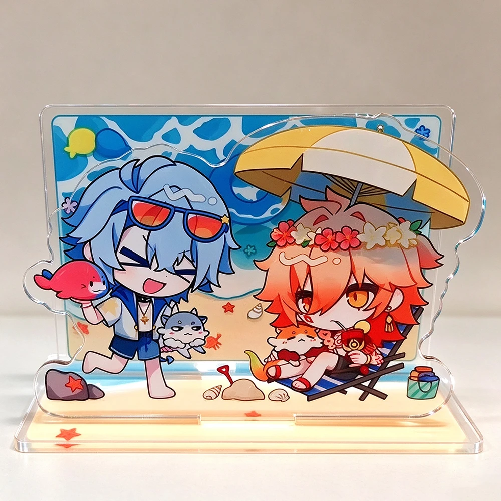 Game Honkai Star Rail Khaslana Phainon Mydei Cosplay Summer Beach Standing Plate Acrylic Stand Desktop Decoration Accessories