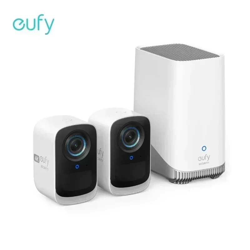 eufy security eufyCam 3C 1-Cam Kit Security Camera Outdoor Wireless 4K mini IP Camera Spotlight Local Storage Color Night Vision