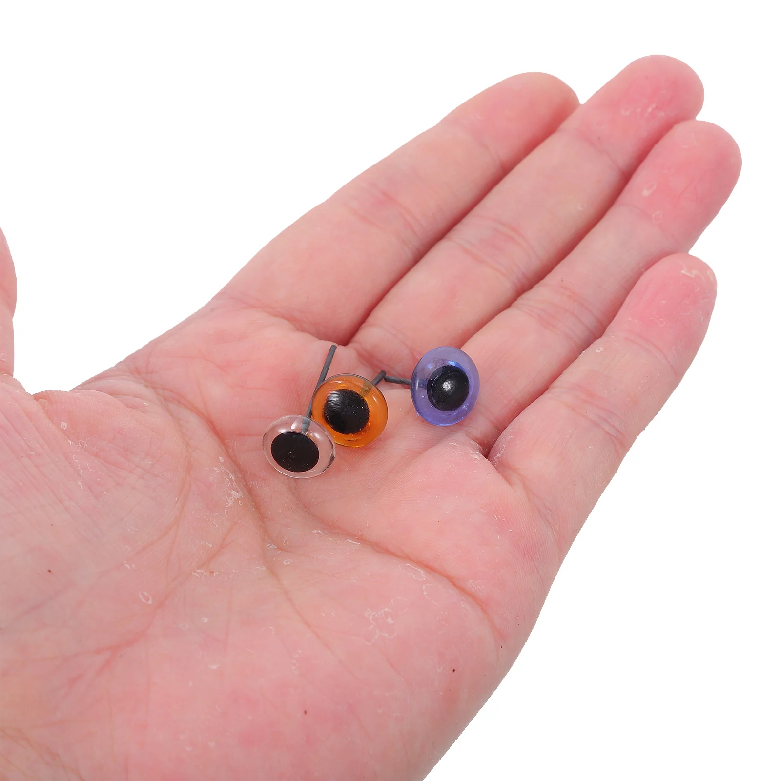 

120Pcs Craft Eyes Glass Needle Felting Mini Round Realistic Eyes Clear Sewing Accessories for Handmade Soft Animal