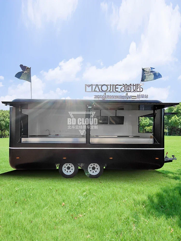 Food truck Mobile coffee Snack truck Food dessert bus European bar Display commercial