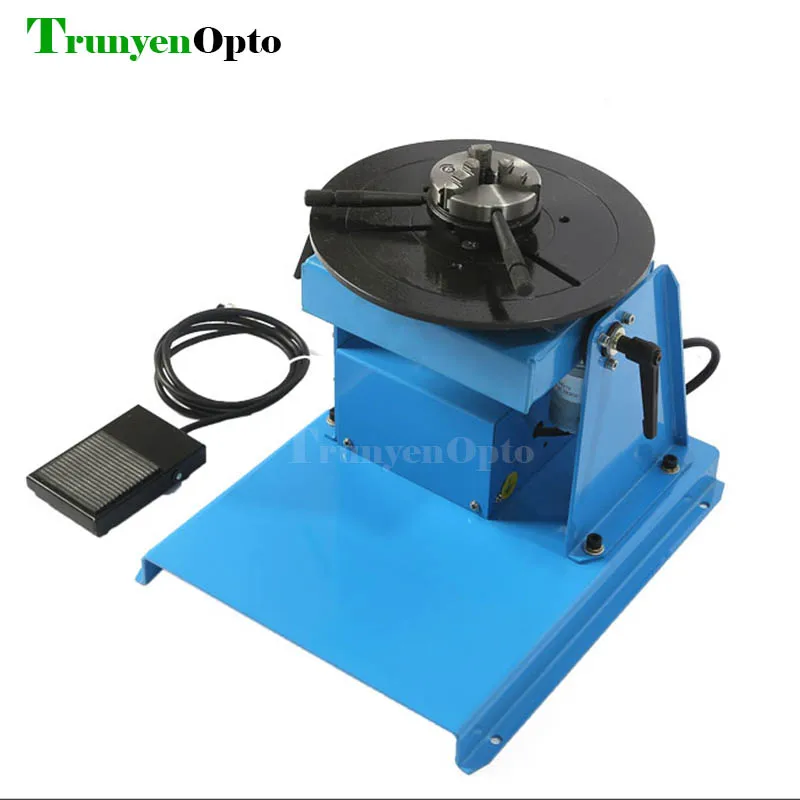 Manual Tilt Adjustable Rotating Speed 10kg Welding Positioner Foot pedal Control