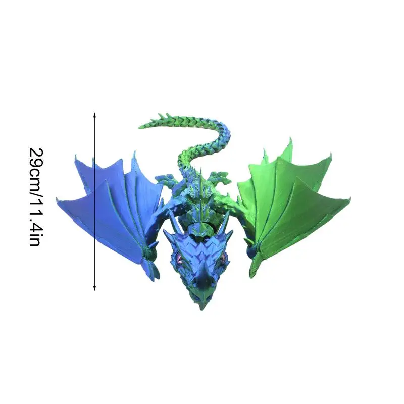 Articulated Dragon With Wings Realistic Crystal Dragon Toys Relieve Stress Boost Creativity With Articulated Fidget Toy For Home