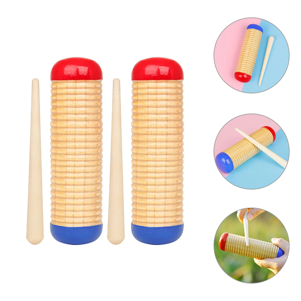 

2 Sets Sand Instrument Musical Instruments Percussion for Adults Wooden Shaker Handheld Parent-child Small Hammers