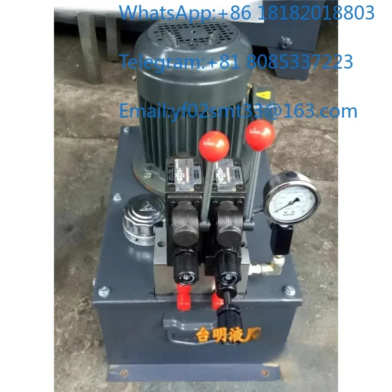 Hydraulic station hydraulic system 1.5KW + HGP-2A-4R 6 diameter 2 way M type with manual throttle pressure reducing valve