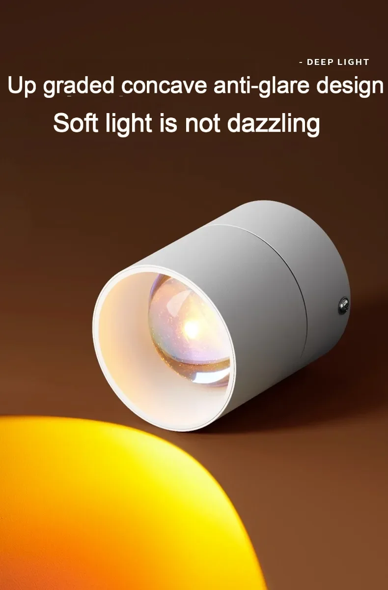 

Свет заката, светодиодный потолочный светильник, современное украшение для дома, потолочный светильник, художественный солнечный набор, атмосферная лампа, домашняя кухня, спальня, прожекторы, светодиодные