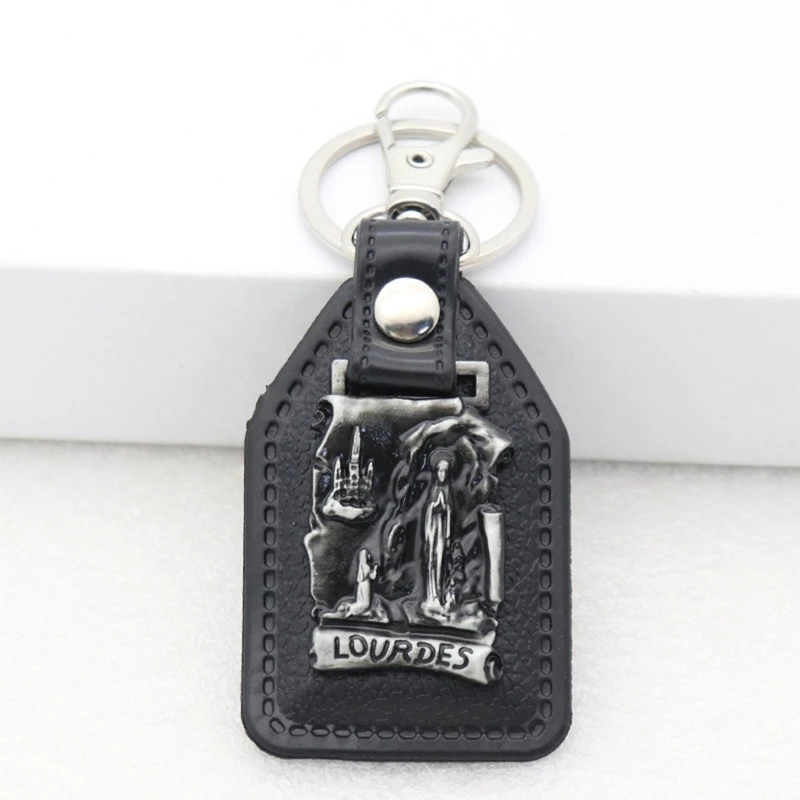 Vintage Christian Keychain Holy Figure Catholic Pendant Religious Ornament for Handmade DIY Car Backpack for Key G Drop Shipping