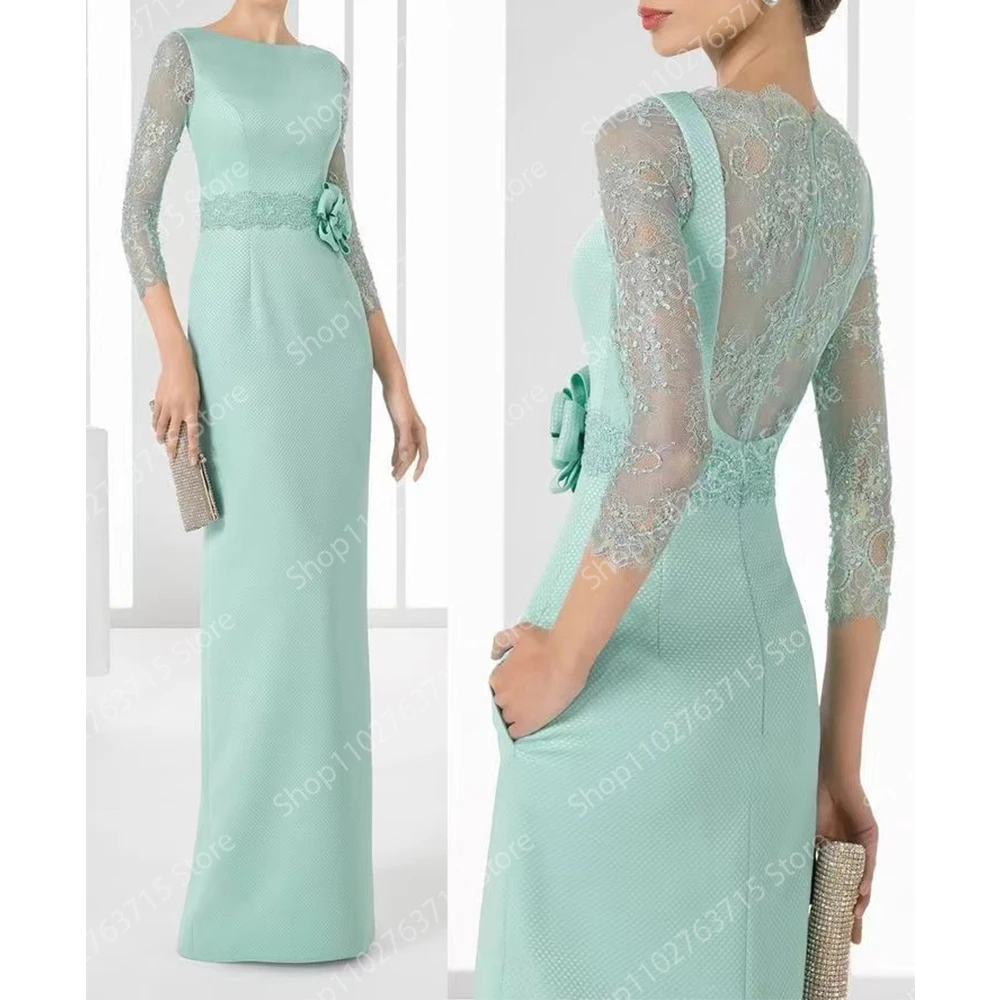 Vestido largo de gasa para madre de la novia, prenda elegante hasta el suelo, sirena, invitados de boda, fiesta de graduación, Formal, 2024