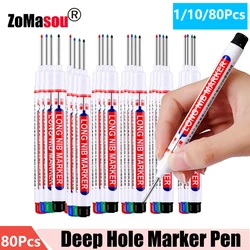 Long Head Markers Pen, Multi-Purpose para Decoração de Azulejo para Madeira, Canetas Marcadoras de Buraco Profundo, Vermelho Preto Azul Tinta Verde, 1 Pc, 8 Pcs, 40 Pcs, 80Pcs