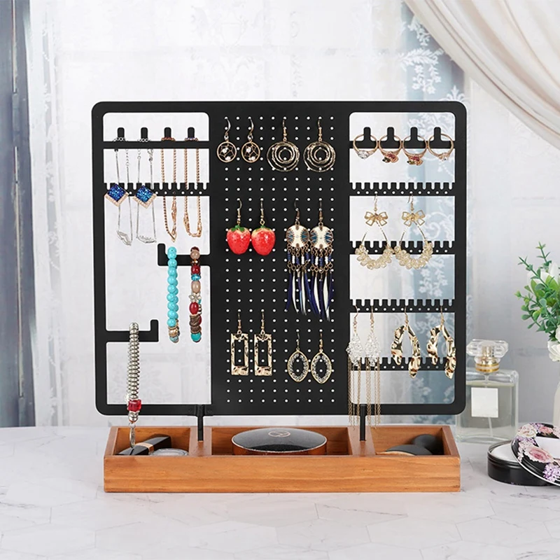 High-End Black Multifunctional Jewelry Rack Jewelry Storage Earring Rack Jewelry Display Rack Earring Storage Easy Install