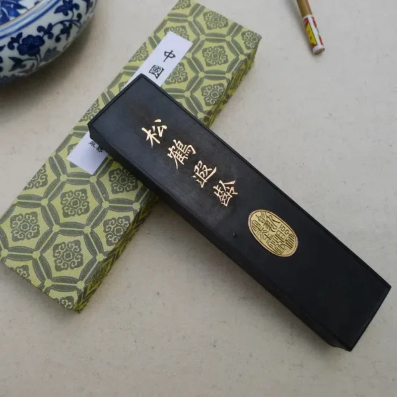 120g Pine Smoke Ink Ingot Pine Soot Calligraphy Painting Ink Stick Anhui Old Hu Kaiwen Ink Block Chinese Calligraphy Inkstick