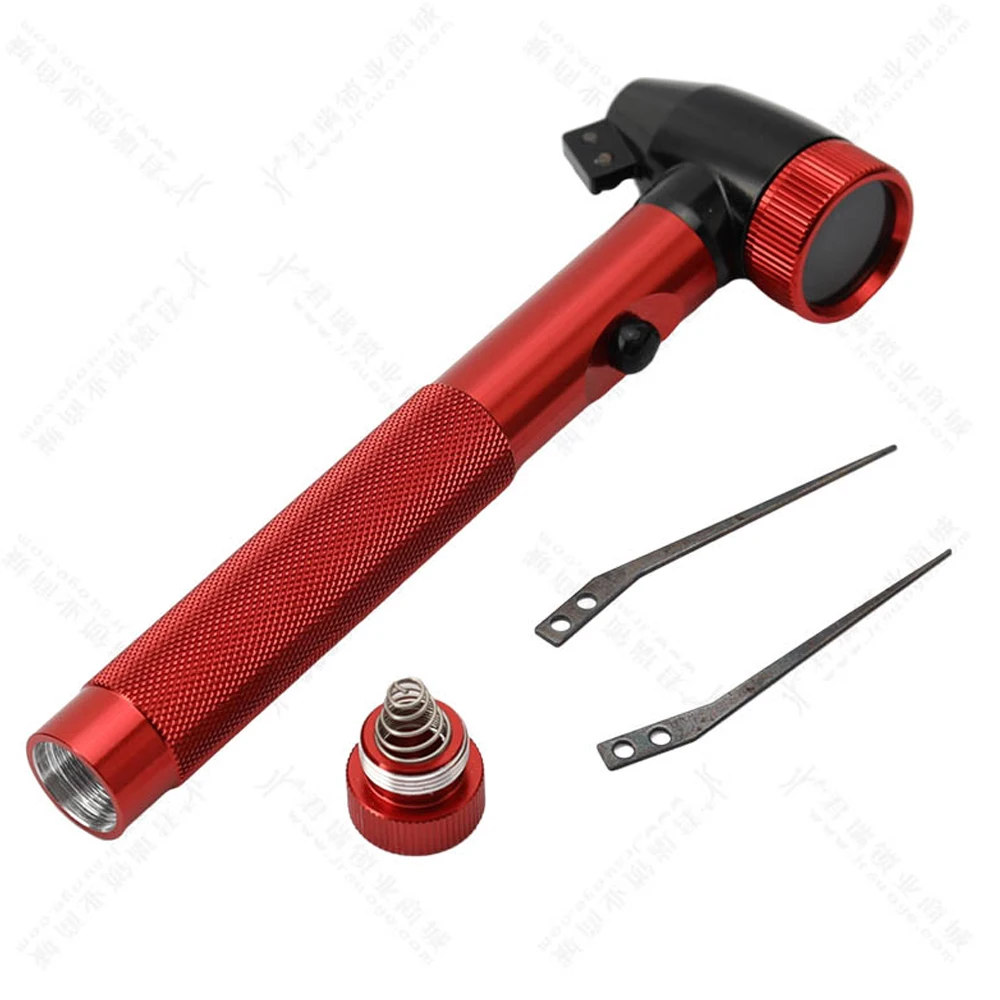 JMCKJ Professional Locksmith Tool Portable Hawkeye Dial Needle Red With 2PCS Straight Needle With Lamp Magnifying Glass